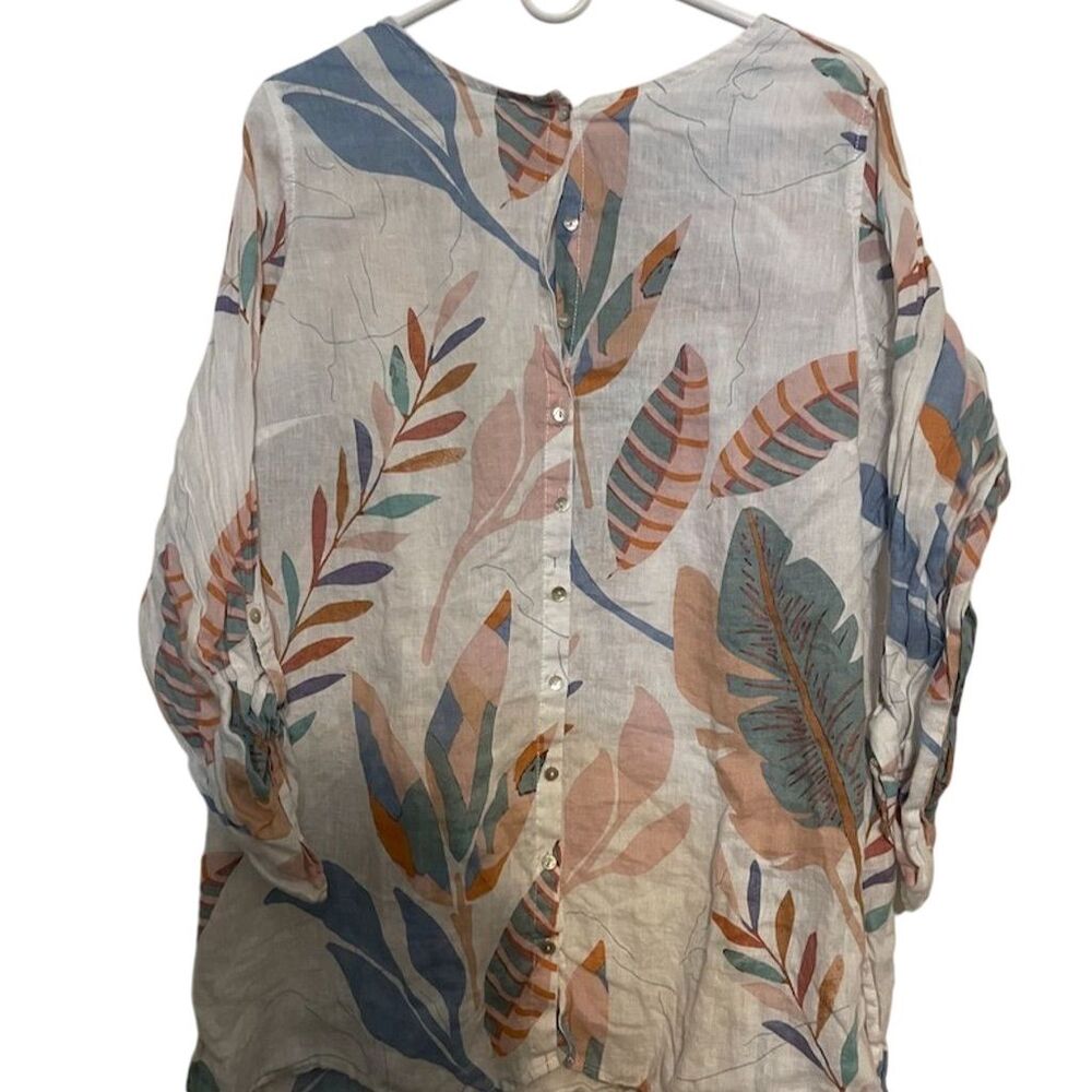 Cynthia Rowley Multicolor Leaf Print Tunic